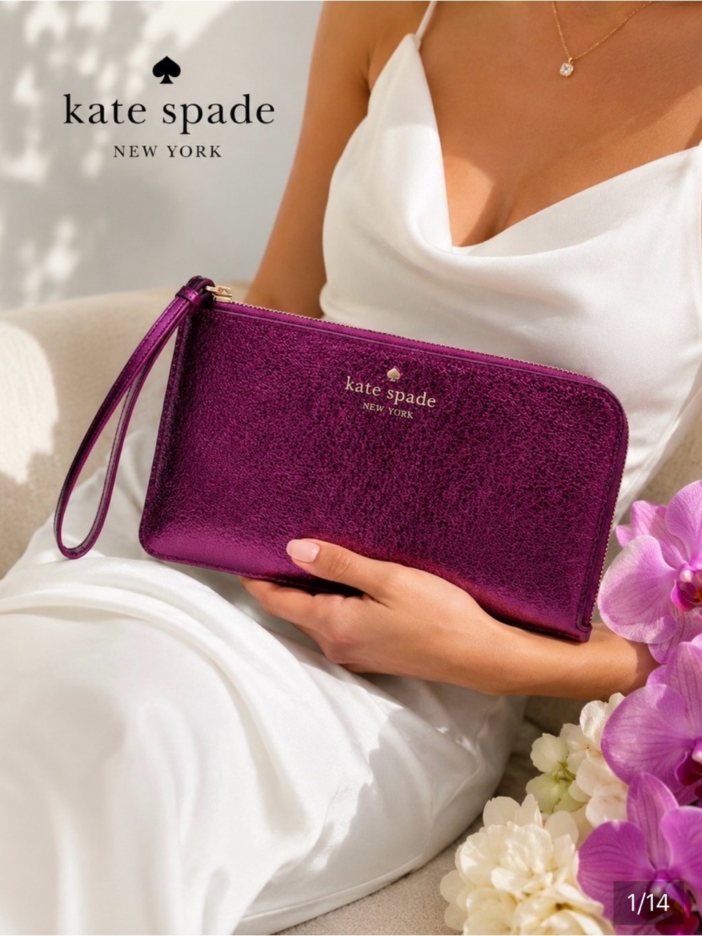 kate spade Plum Madison Faux Pearl Convertible Crossbody Bag - Picture 8 of 12